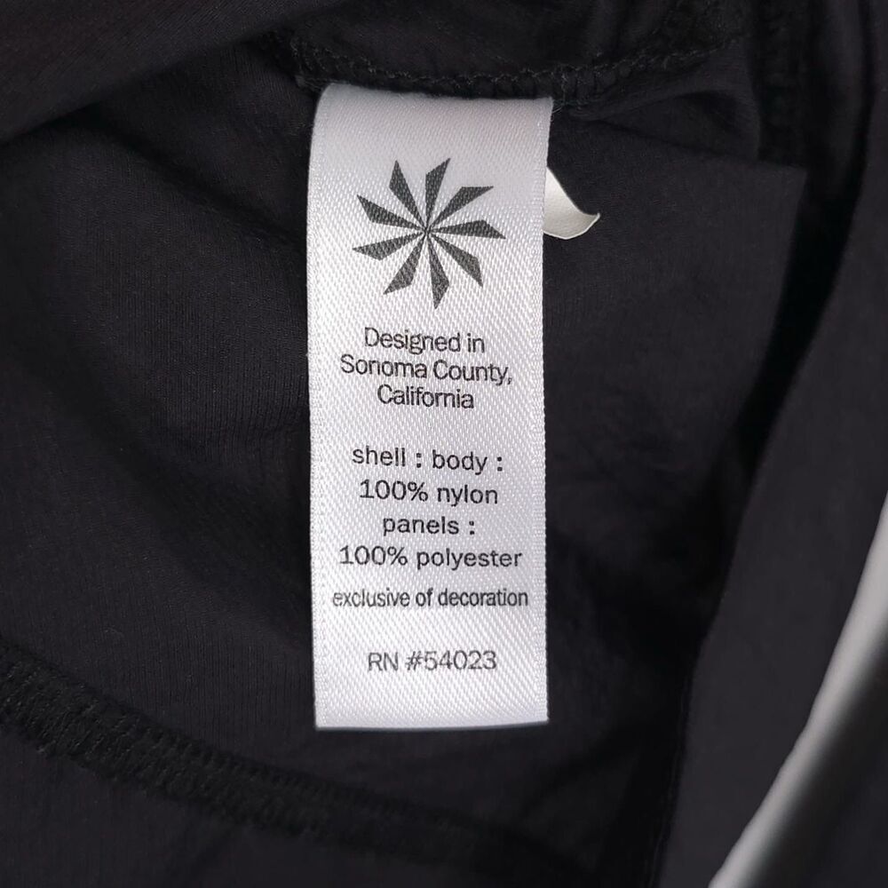 ATHLETA Women’s Jacket SMALL Black Windbreaker Hooded Full Zip Nylon 842603-04 - Picture 7 of 9